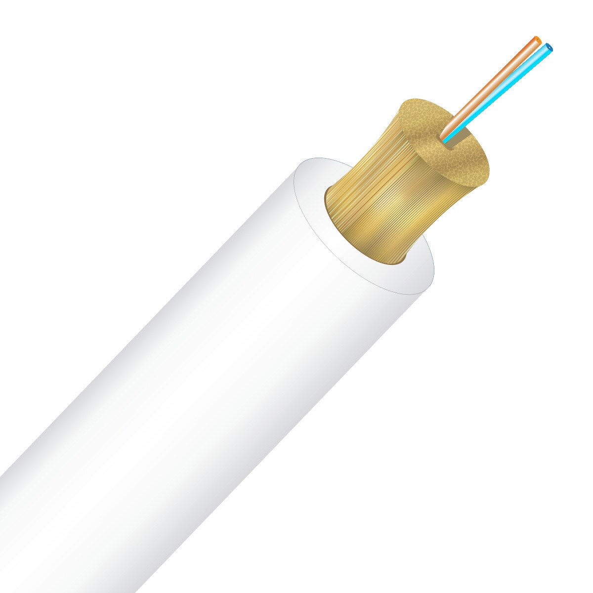 BendSafe® 2 Strand OS2 Distribution TB Demarc White Plenum - Bulk per Ft.